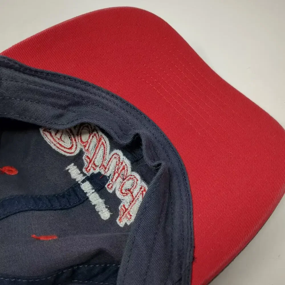 New England Patriots NFL Reebok Blue Red One Size Embroidered Adjustable Cap